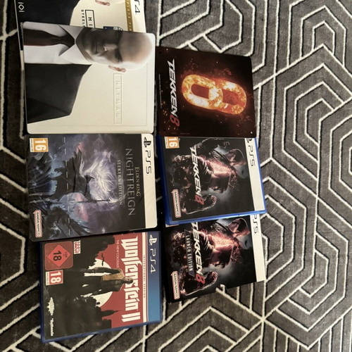 Elden Ring Nightreign Sealed PS5 game, Tekken 8 Launch Edition PS5, Hitman Steelbook PS4, Wolfenstein II PS4