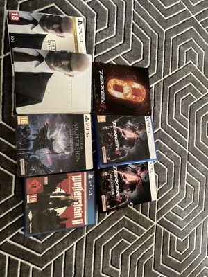 Elden Ring Nightreign Sealed PS5 game, Tekken 8 Launch Edition PS5, Hitman Steelbook PS4, Wolfenstein II PS4