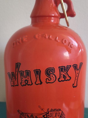 Whiskey Jug 1 Gallon vintage used with original lock and keys