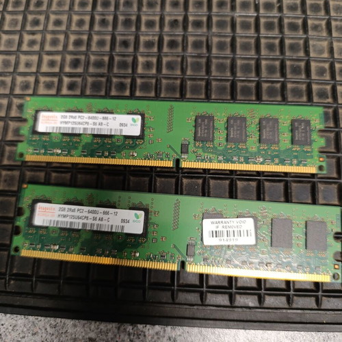 Hynix DDR2 RAM 4GB (2x2) used, 666 MHz for desktop
