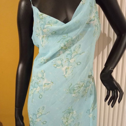 Zero Floral Maxi Dress Size 42 XL New, Turquoise Multicolor