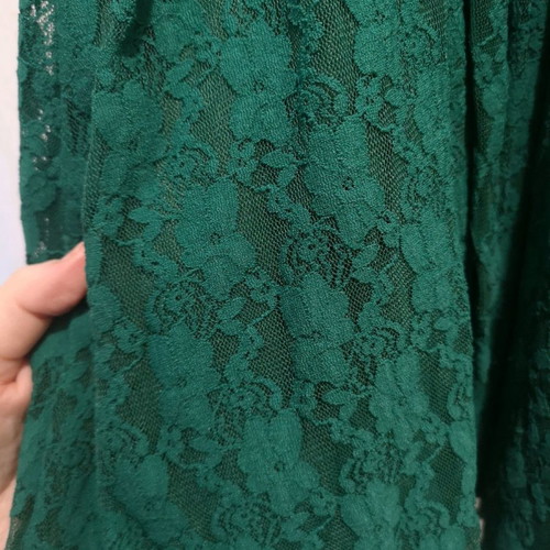 Angel City dress used, lace, size L, cypress green