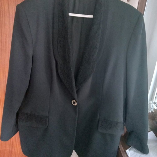 Women's black jacket used with lace and gold details size 54