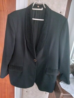 Women's black jacket used with lace and gold details size 54