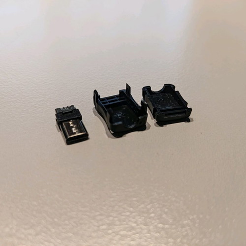 DIY Micro USB male plug connector pack of 5, new