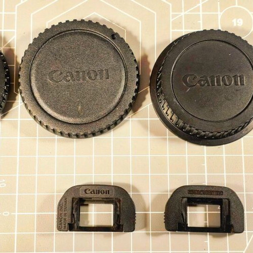 Canon DSLR Body And Lens Caps With Eyecups Like New