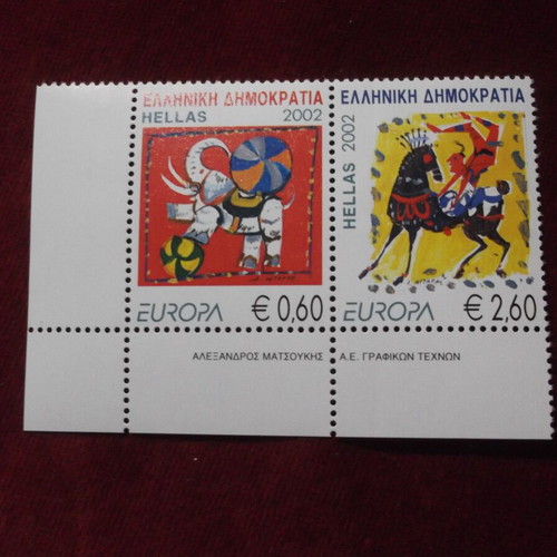 Europa CEPT 2002 Greek stamps new, set of 2 se-tenant