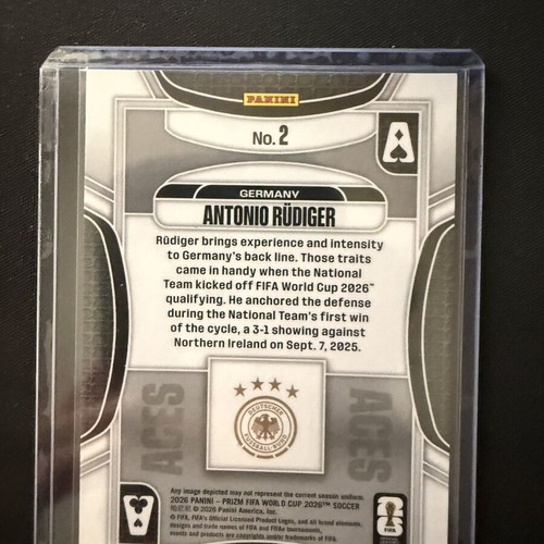 Antonio Rüdiger Panini Prizm World Cup card new