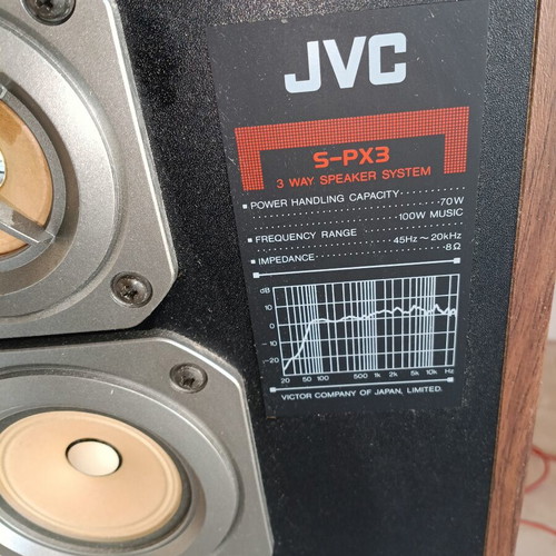 JVC S-PX3 vintage 3-way speakers used