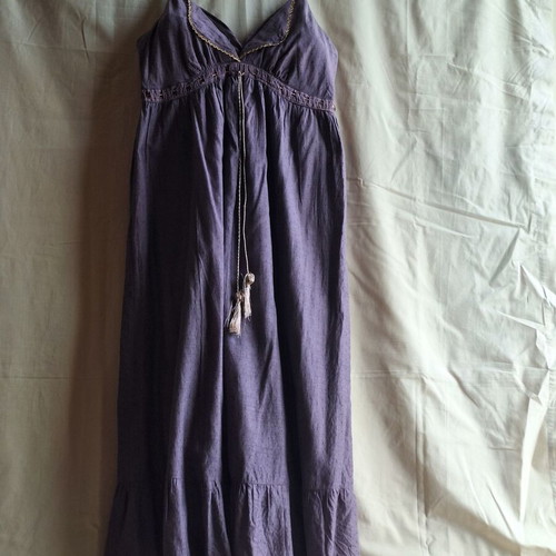 Marks & Spencer Medium Goddess Look Boho Summer Dress Maxi cotton silk blend