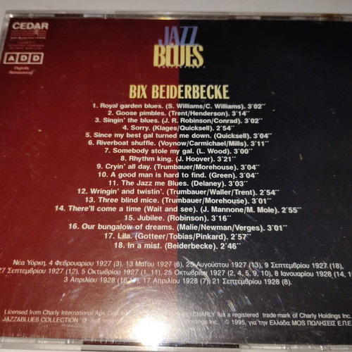 Bix Beiderbecke Jazz & Blues Collection Vol.31 CD used, jazz