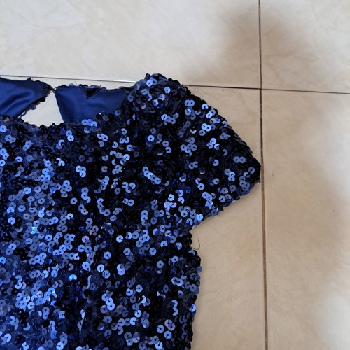 Blue sequin dress like new, short and tight, size S