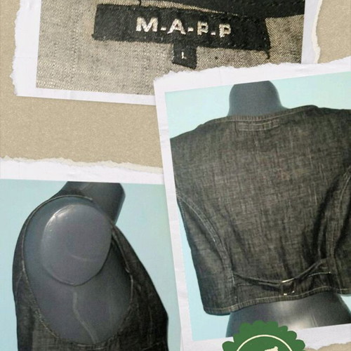 MAPP branded denim vest like new