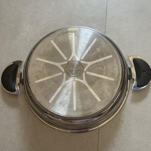 Fisslee frying pan with Novogrill surface, stainless steel 18/10