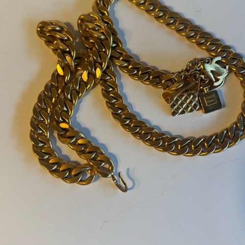 Chanel vintage gold chain belt used, size 90