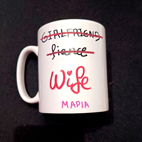 Mug From girlfriend to wife new, personalized white