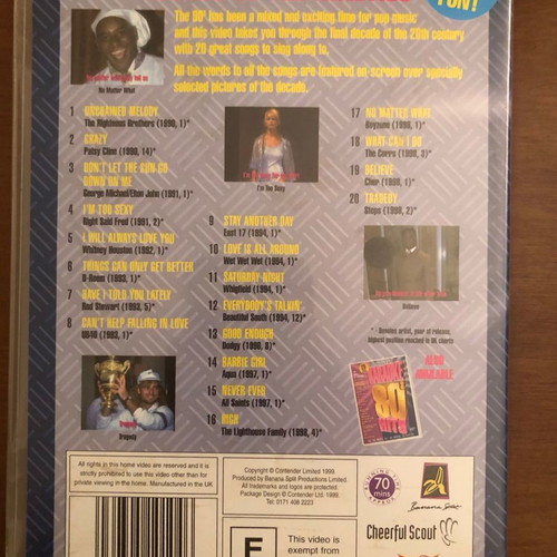 Karaoke DVD 90s Hits new, pop
