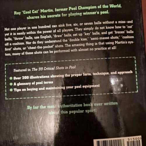 The 99 Critical Shots in Pool book used, English