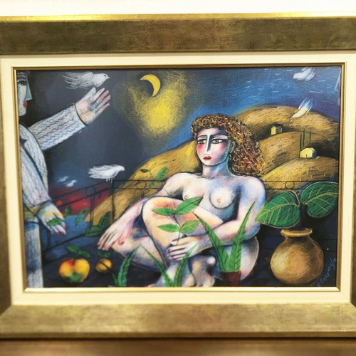 V. Sperantzas framed art print copy, 60x80 cm
