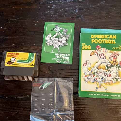 American Football MG-308 game for Emerson Arcadia 2001 used, full set