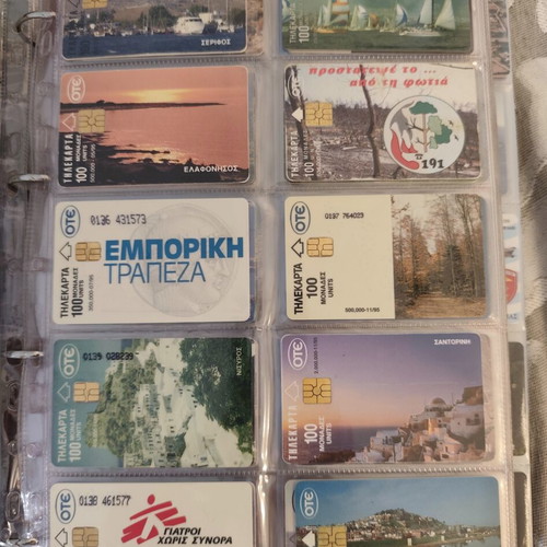 Ote phone card collection used, 445 cards in album