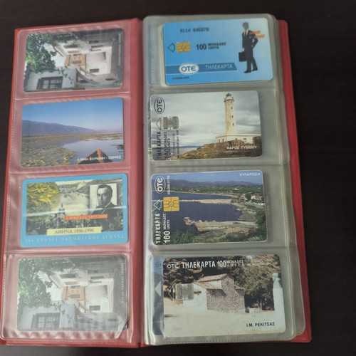 Vintage OTE phone card collection 1990s in album