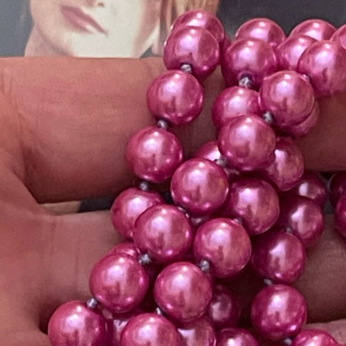 Vintage necklace with pearls 64 cm like new