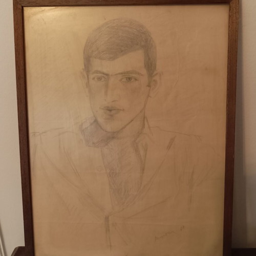 Pencil drawing by Giannis Migadis authentic, new, 40x30 cm