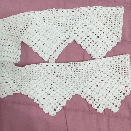 Lace for pillowcase new, handmade knitted, white