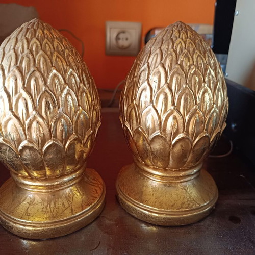 Vintage bookends used with golden resin