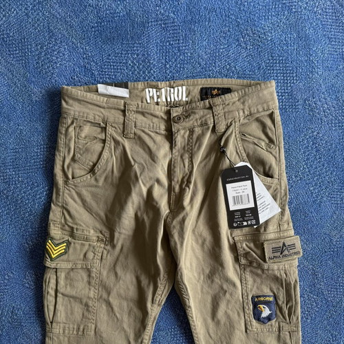 Alpha Industries Force One Cargo pants and Petrol Patch Pant, men's