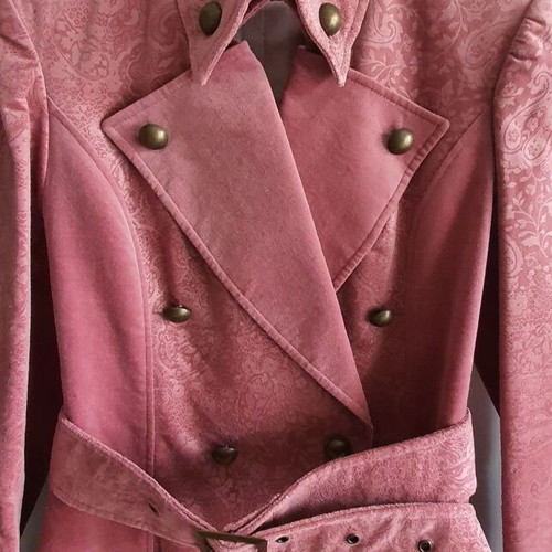 Agnes Toma velvet coat new, pink, size S
