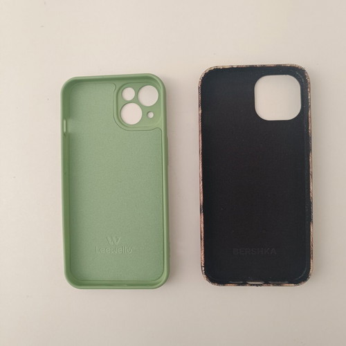 iPhone 13/14 Cases Bundle New Bershka Leopard and Green Silicone