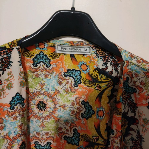 Kimono printed Pink Woman like new, size Medium
