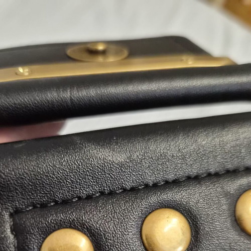 Guess Greta Tote shoulder bag like new, black with gold details