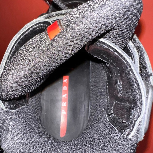 Prada black leather ankle boots like new