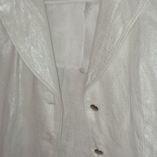 Jacket linen with shiny silver thread like new