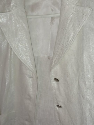 Jacket linen with shiny silver thread like new