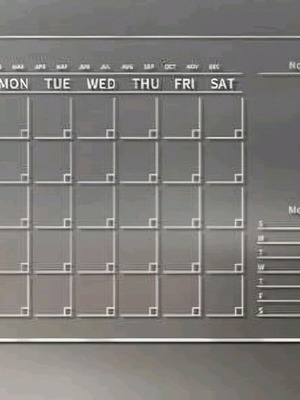 Πίνακας προγράμματος καινούργιος, μαγνητικός, διαφανής, λευκή απόχρωση