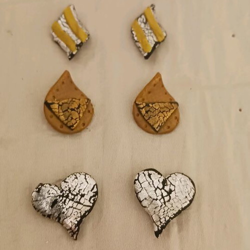 Set of 3 handmade multicolor earrings made to order