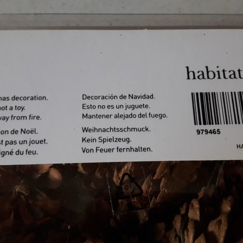 Habitat Christmas ornaments new, pack of 20 pine cones