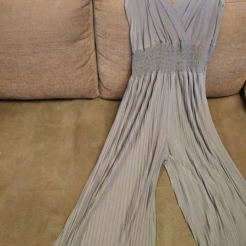 One-piece jumpsuit used, mocha brown, size S/M