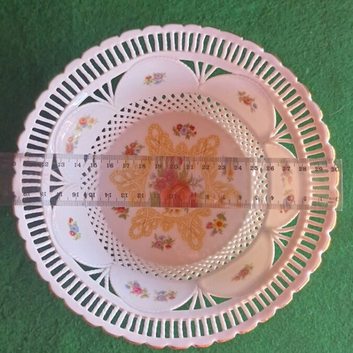 Iris Cluj-Napoca Vintage Reticulated Porcelain Bowl like new