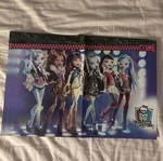 Monster High magazine and poster 2012 with Frankie and Clawdeen