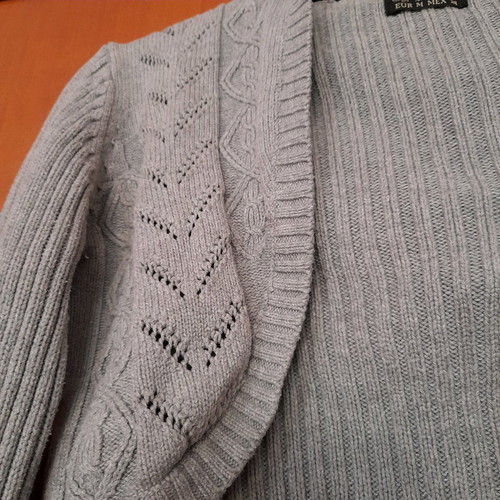 Zara bolero with hood medium, knitted, like new, gray