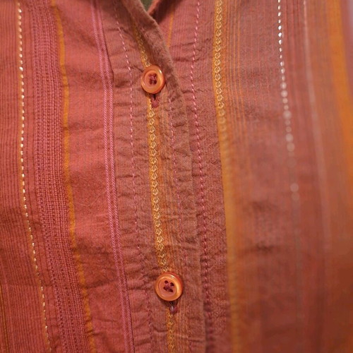Esprit shirt brick red size S like new with golden threads
