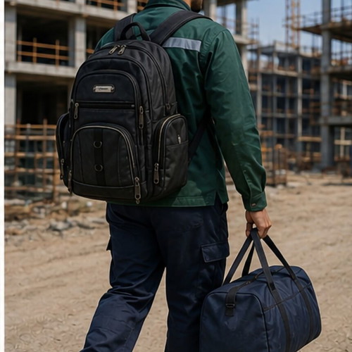Ormi black backpack for daily use