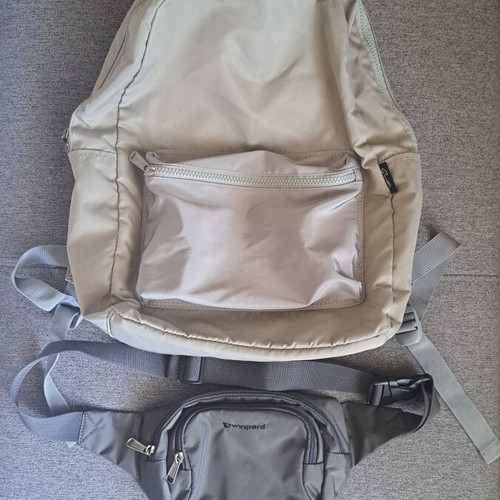 Backpack and waist bag set grey like new Sentio and Winpard