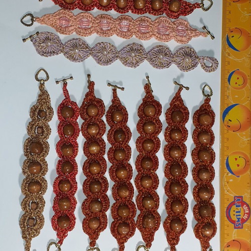 Handmade bracelets pack of 66, multicolor