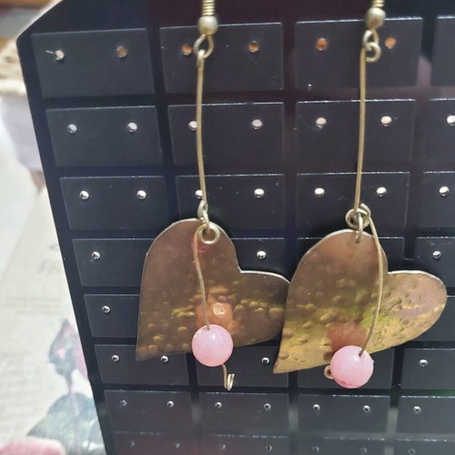 Handmade brass earrings like new
